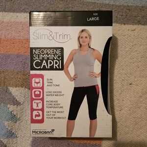 New Slim & Trim Neoprene Womens Slimming Capri size large